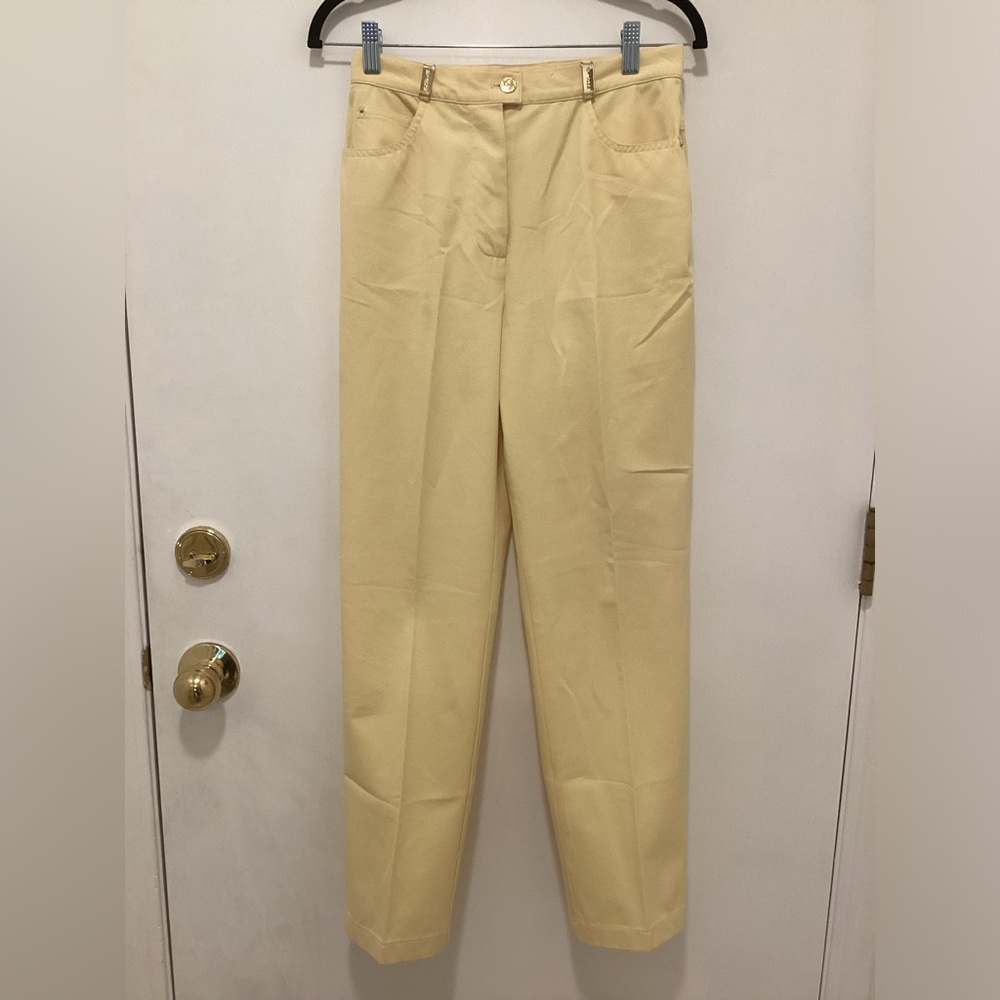 St John butter yellow pants, size 4.